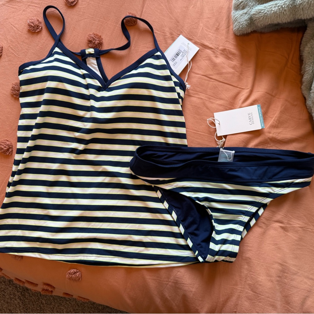 Carve Designs Blue and White Swim Pajamas